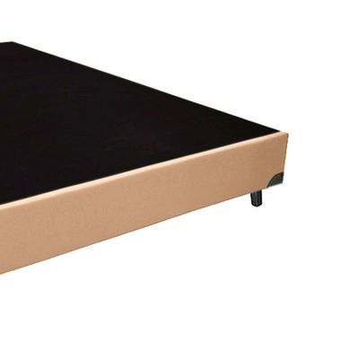 Base Box Blindado Viúva Homequeen Sintético Bege 40x128x188