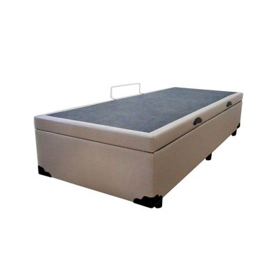 Cama Box Baú Blindado Solteirão Homequeen Sintético Bege 41x96x203