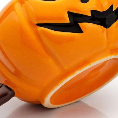 Caneca 3d Abóbora Cerâmica 320ml Broglio Laranja