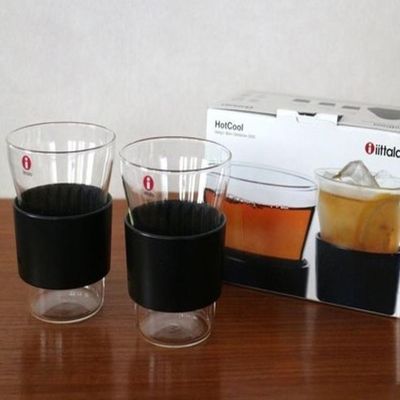Conjunto 2 Copos 250ml Taça Chá Suco Vidro Hotcool Iittala