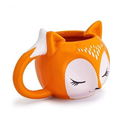Caneca 3d Raposa Cerâmica 350ml Broglio Laranja