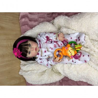 Bebê Reborn Realista - Raven Cabelo Escuro