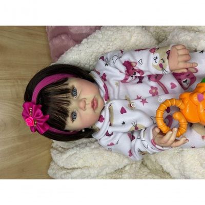 Bebê Reborn Realista - Raven Cabelo Escuro