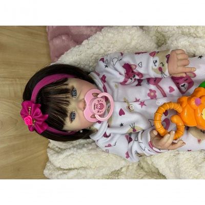 Bebê Reborn Realista - Raven Cabelo Escuro