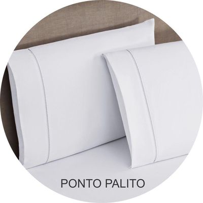 Jogo De Lençol Kiev Solteiro Ponto Palito 2 Peças Barato - Branco
