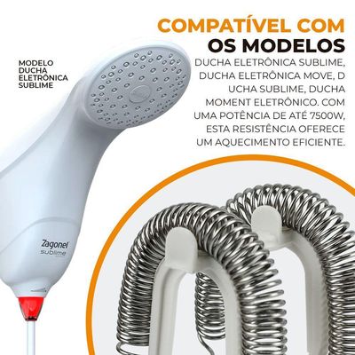 Resistencia Para Chuveiro Ducha Sublime 220v 7500w Zagonel Único