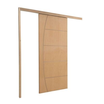 Porta De Correr P- Verniz Frisada Belissima 210x60
