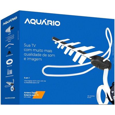 Antena Tv Digital Externa 4 Em 1 Vhf-uhf-fm-hdtv...