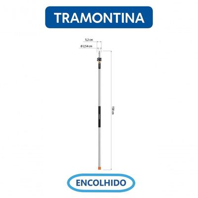 Cabo Metálico Extensível 3m Tramontina P- Serrote E Colhedor De Fruta