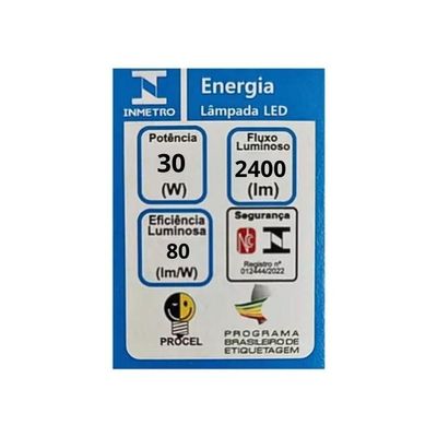 Lâmpada Led T80 Blumenau 30w 6500k Luz Branco Frio