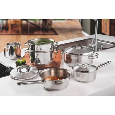 Jogo Panelas Tramontina Inox 7 Peças Fundo Triplo