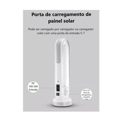 Lanterna Led Recarregável 1300 Mah Portátil Emergência Bivol