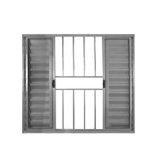 17488786167259 Veneziana 6 Folhas De Correr C/grade 1.00 X 2.00 Alumínio Brilhante Linha Modular - Hale