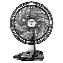 Ventilador De Mesa Mondial 40cm Turbo 8 Pás 3 Velocidades Preto Com Prata 220V