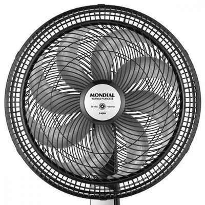 Ventilador De Mesa Mondial 40cm Turbo 8 Pás 3 Velocidades Preto Com Prata 220V