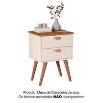 Mesa Cabeceira Quarto Janus Off White Nature