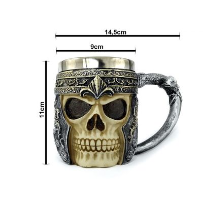 Caneca Inox Caveira Viking Choop Cerveja Festa Mxf16335