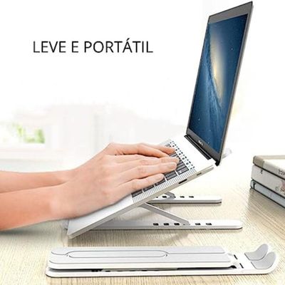 Uporte Notebook Ajustável Base Tablet Netbook Ergonômico Dobrável Regulável Leve Apoio Universal