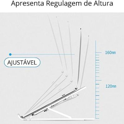 Uporte Notebook Ajustável Base Tablet Netbook Ergonômico Dobrável Regulável Leve Apoio Universal