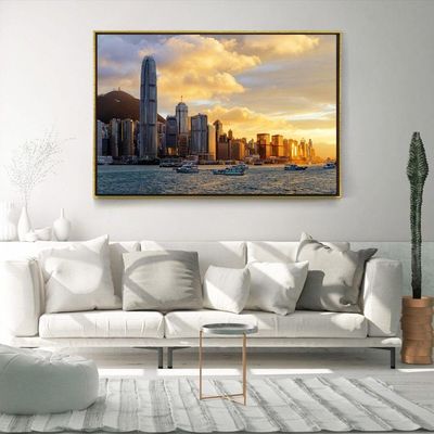 Quadro Decorativo Horizontal Abu Dhabi Com Moldura 80X120