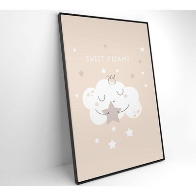 Quadro Infantil Nuvem Doces Sonhos Medidas 80x120 Cm Impressão Adesivo Fotográfico