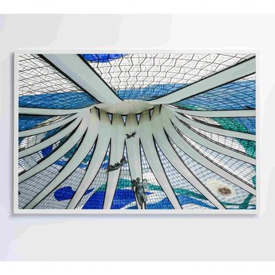 Quadro Catedral De Brasília Medidas 120x80 Cm Impressão Tecido Canvas