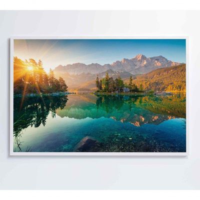Quadro Sunrise Nos Alpes Alemães Medidas 60x40 Cm Impressão Vidro Acrílico