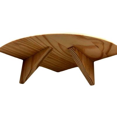 Prateleira De Canto Em Pinus 34Cmx25Cm