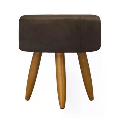 Puff Decorativo Redondo - Marrom Marrom