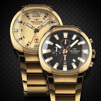 Relógio Technos Masculino Skymaster Dourado - Js15enf/1p Js15enf/1p