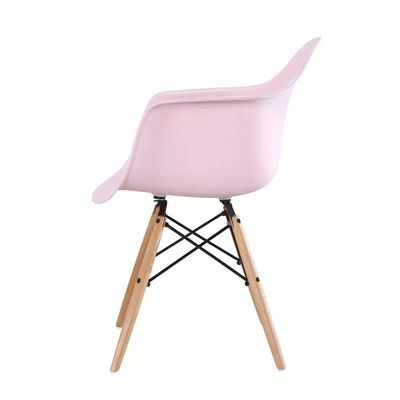Kit 02 Cadeira Eiffel Com Braço Rosa Rosa
