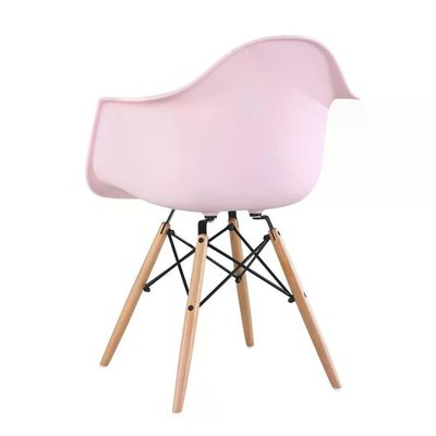 Kit 02 Cadeira Eiffel Com Braço Rosa Rosa