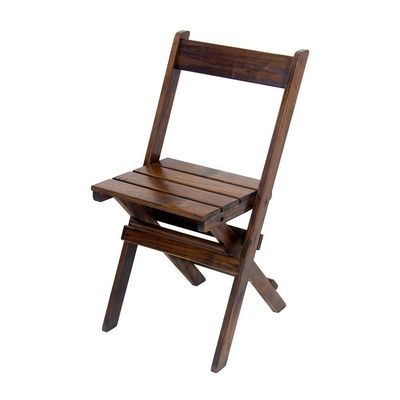 Kit 8 Conjuntos De Mesa Dobrável 60x60cm Com 4 Cadeiras Em Madeira Maciça - Imbuia - Marrom