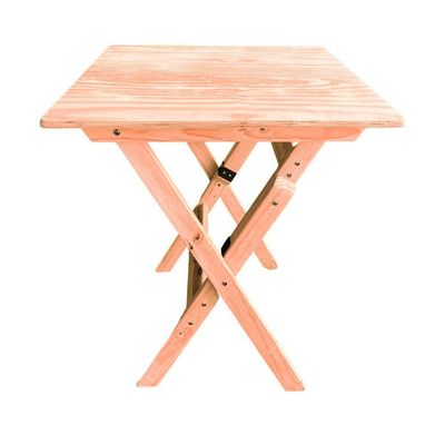 Kit 6 Conjuntos Mesa Dobrável 70x70cm Para Bar Com 4 Cadeiras Em Madeira Maciça - Cru - Bege