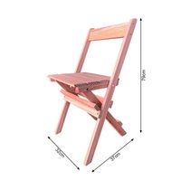 Kit 6 Conjuntos Mesa Dobrável 70x70cm Para Bar Com 4 Cadeiras Em Madeira Maciça - Cru - Bege