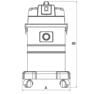 Aspirador De Pó Para Sólidos E Líquidos 220 V - 1400 W Tanque De aço Capacidade 30 Litros