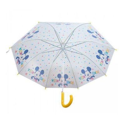 Guarda Chuva Infantil Branco Estrelinhas Mickey Disney