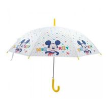 Guarda Chuva Infantil Branco Estrelinhas Mickey Disney