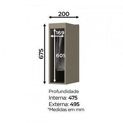Balcão Porta Toalha 20cm Connect Duna - Móveis Henn Duna