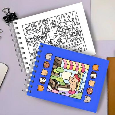 Livro De Colorir Capa Dura - Azul