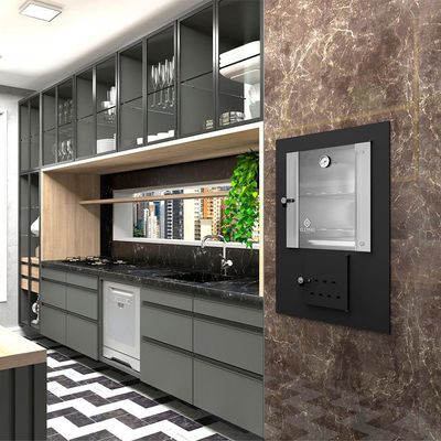 Forno A Lenha De Embutir Master Preto
