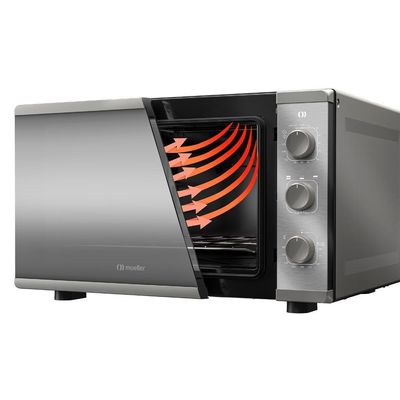 Forno Elétrico De Bancada Mueller Espelhado 50 Litros E 3 Modos De Assar MFB50K Cinza 110V