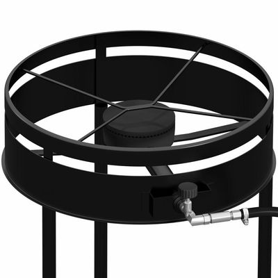 Fogareiro Tripé Para Disco Chama Simples Preto