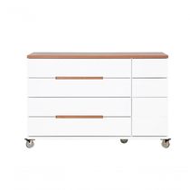 Cômoda Infantil Crescer Sleeper - Branca E Madeira