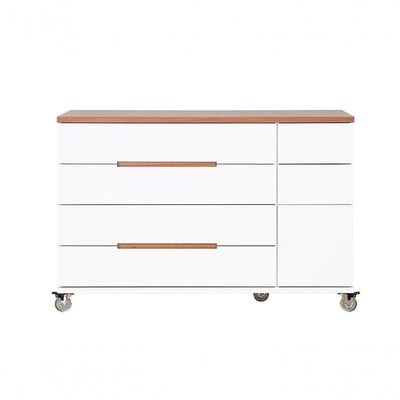 Cômoda Infantil Crescer Sleeper - Branca E Madeira