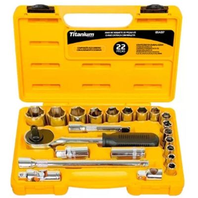 Kit De Ferramenta Soqueta Maleta 1/2 Pol