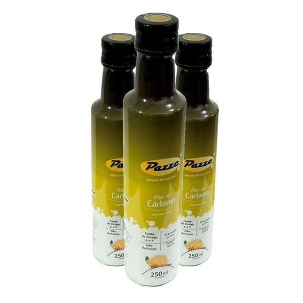 Kit 3 óleo De Cártamo Extra Virgem Pazze 250ml