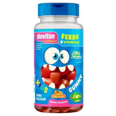 Kit 5 Gummy Kids Ferro + C Unilife 30 Gomas Laranja