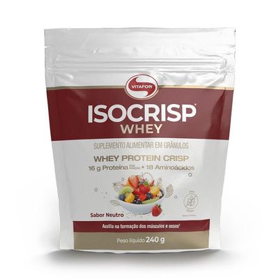 Kit 3 Isocrisp Whey Protein Crisp Vitafor Pouch 240g Neutro