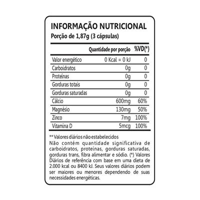 Kit 3 Cálcio Magnésio Zinco Vitamina D Maxinutri 60 Capsulas